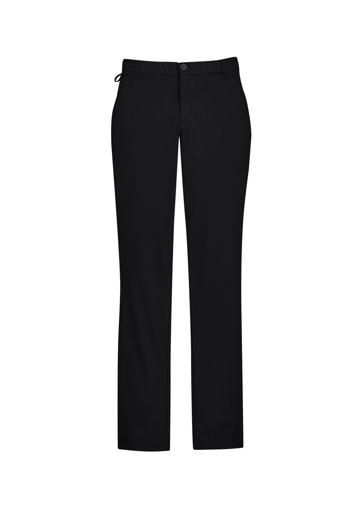 Comfort Waist Mens Flat Front Pant - Black
