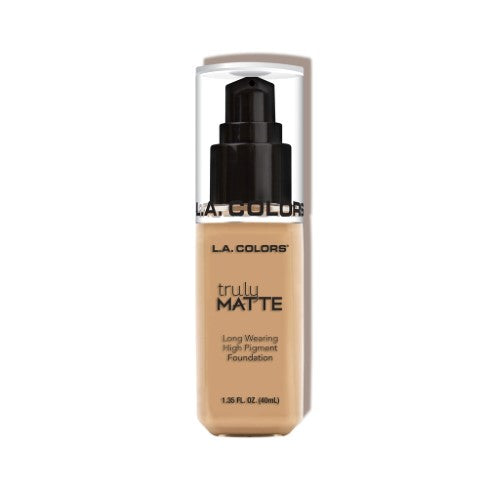 Truly Matte Foundation by LA Colors Natural offers high-pigment coverage with a lightweight, matte finish for a flawless complexion.