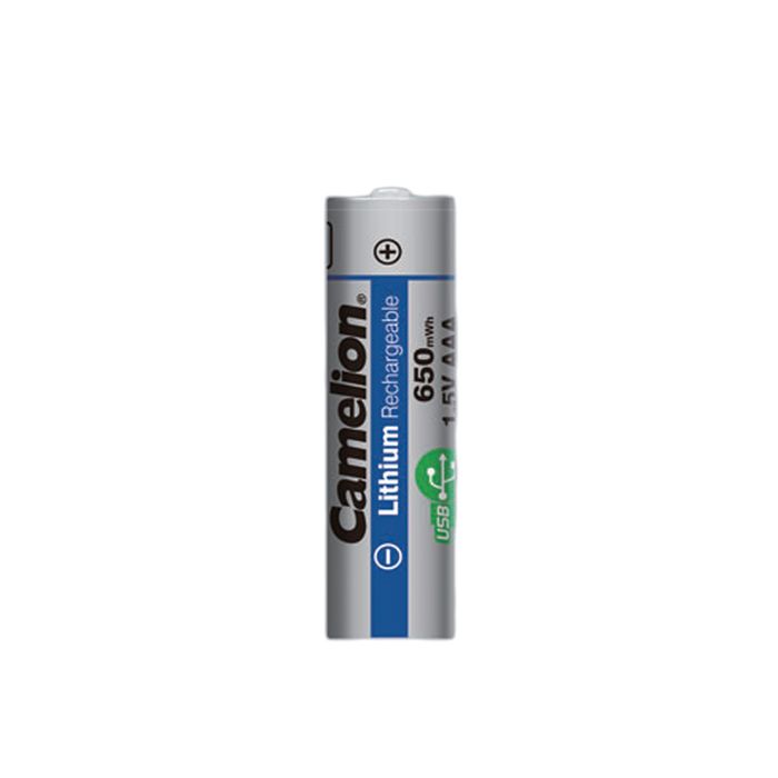 Camelion AAA USB C Lithium Rechargeable Battery 650mwh Pack