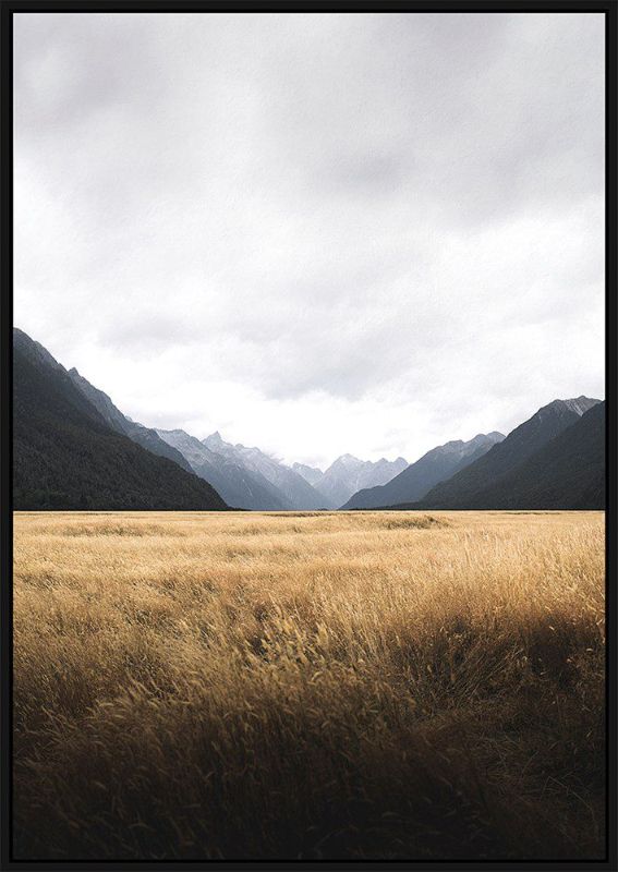 CANVAS PRINT - SOUTHERN VALLEYS W/BLACK FRAME (800 x 1200MM)