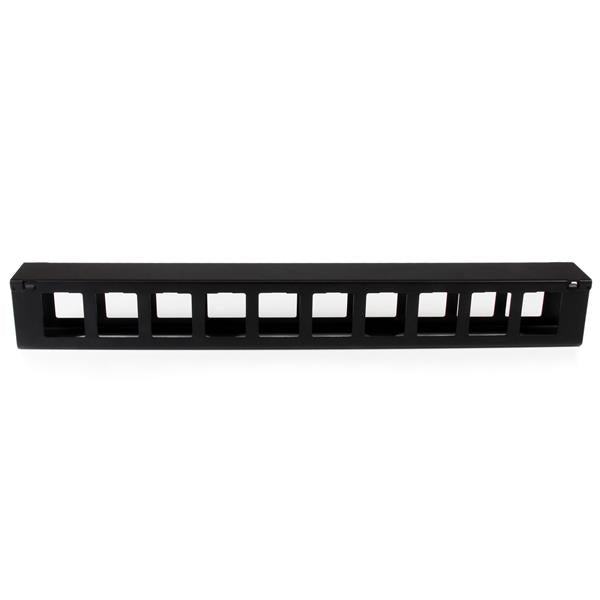 1U Horizontal Finger Duct Rack for organizing cables in server rooms, featuring a removable cover and durable steel construction.