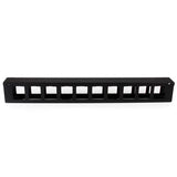 1U Horizontal Finger Duct Rack for organizing cables in server rooms, featuring a removable cover and durable steel construction.