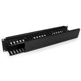 2U Horizontal Finger Duct Rack Cable Management Panel with Cover