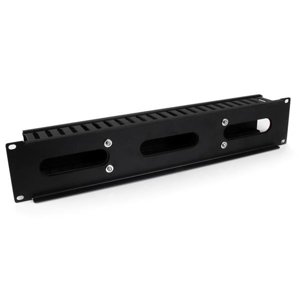 2U Horizontal Finger Duct Rack Cable Management Panel with Cover
