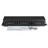 2U Horizontal Finger Duct Rack Cable Management Panel with Cover