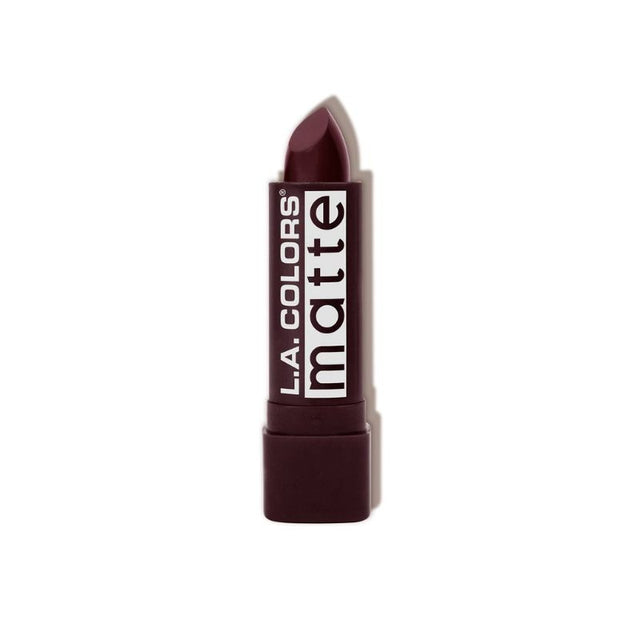 LA Colors Matte Lip Color in Maroon features a bold hue, enriched with Aloe Vera and Vitamin E for hydration and precise application.