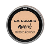 LA Colors Mineral Pressed Powder in Fair offers lightweight, talc-free coverage for a smooth, natural finish on sensitive skin.