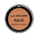 LA Colors Mineral Pressed Powder in Natural Beige offers lightweight, talc-free coverage for a smooth, matte finish.