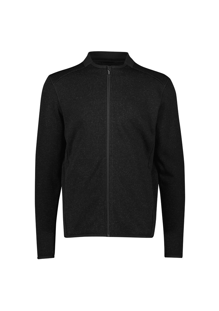 Nova Mens Zip Front Jumper - Black Marle