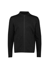 Nova Mens Zip Front Jumper - Black Marle