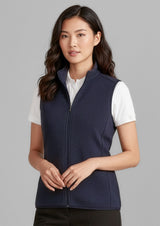 Nova Womens Zip Front Vest - Navy Marle