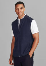 Nova Mens Zip Front Vest - Navy Marle
