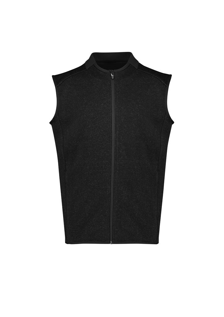Nova Mens Zip Front Vest - Black Marle