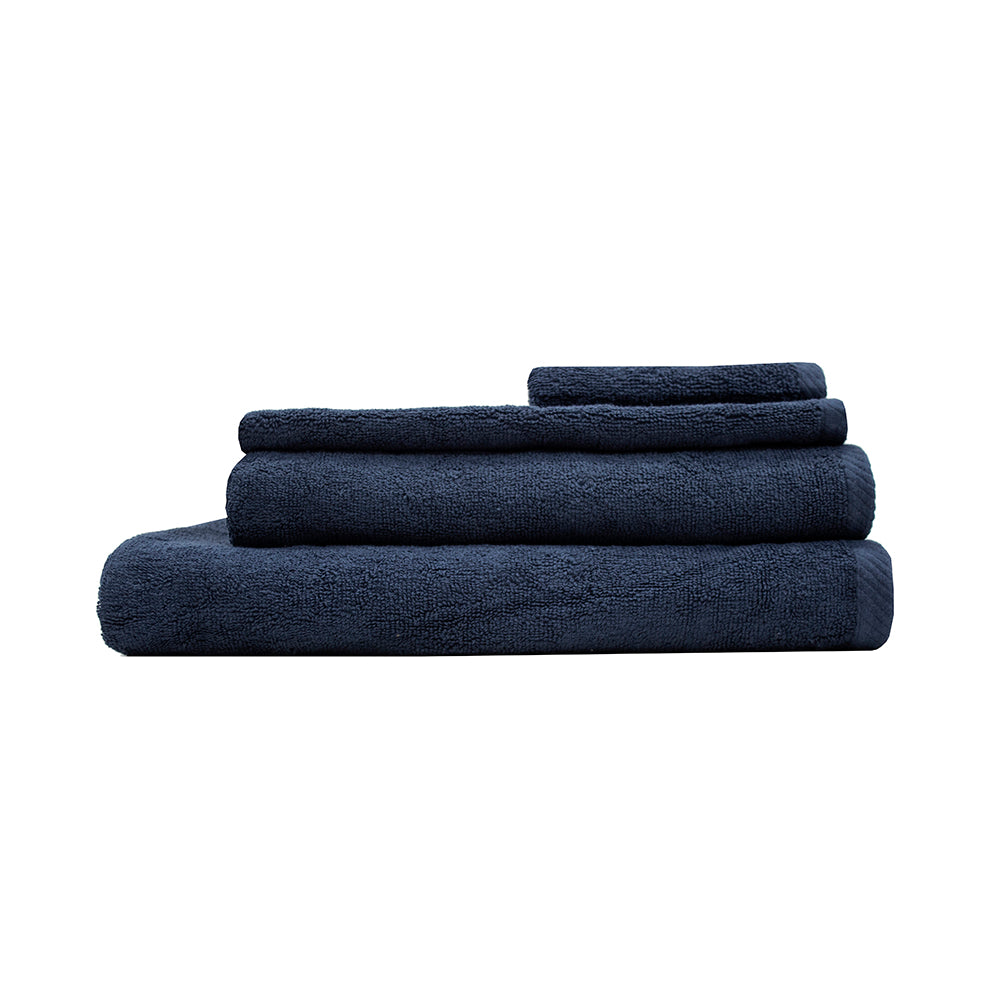 Chateau 2pack Bath Sheet 80x160cm Navy- Bambury