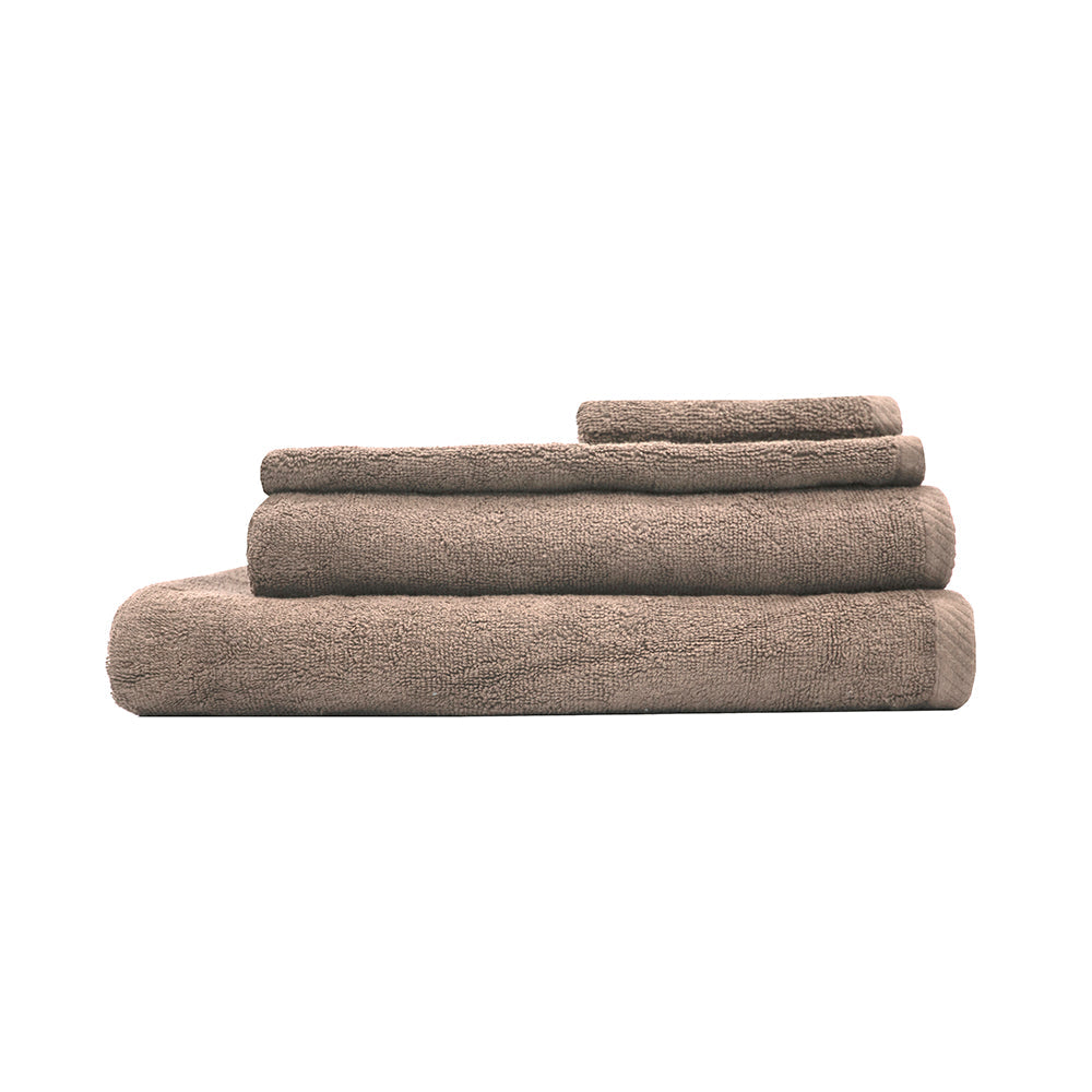 Set of 6 premium cotton face washers in latte color, 33x33cm, perfect for personal care and stylish bathroom decor.