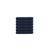 Chateau 6pack Face Washer 33x33cm Navy- Bambury
