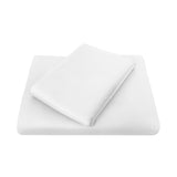 Bambury Chateau White fitted sheet for King Single beds, 48% cotton blend, extra-wide, snug fit, easy-care, machine washable.