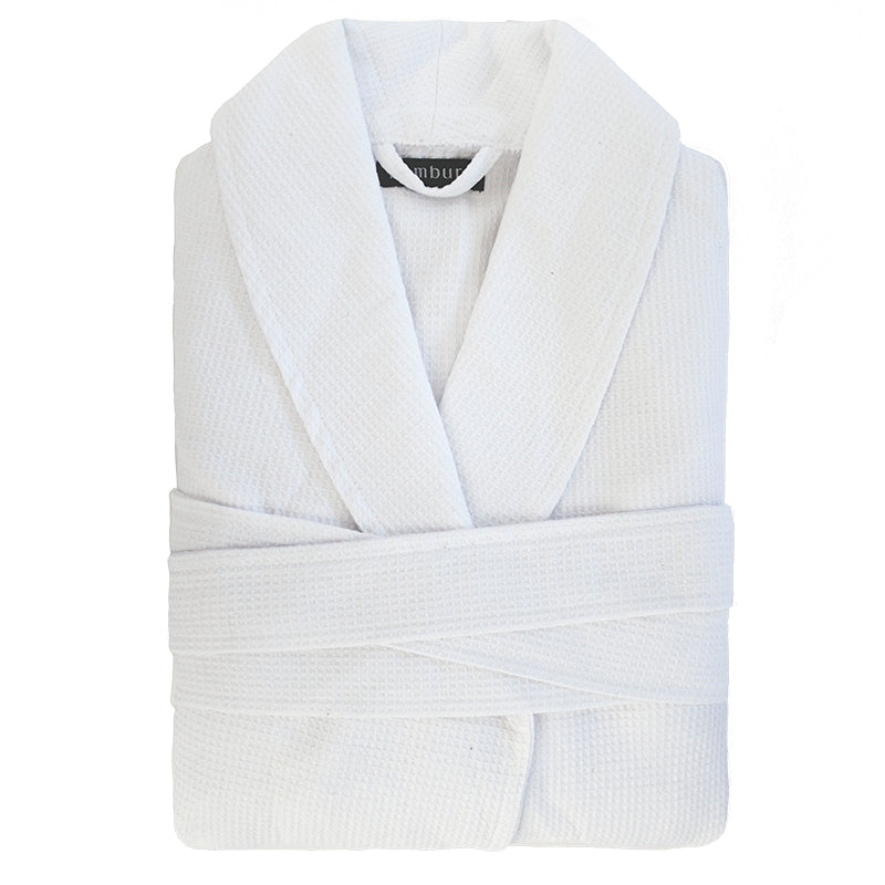 Commercial Waffle Robe White- Bambury