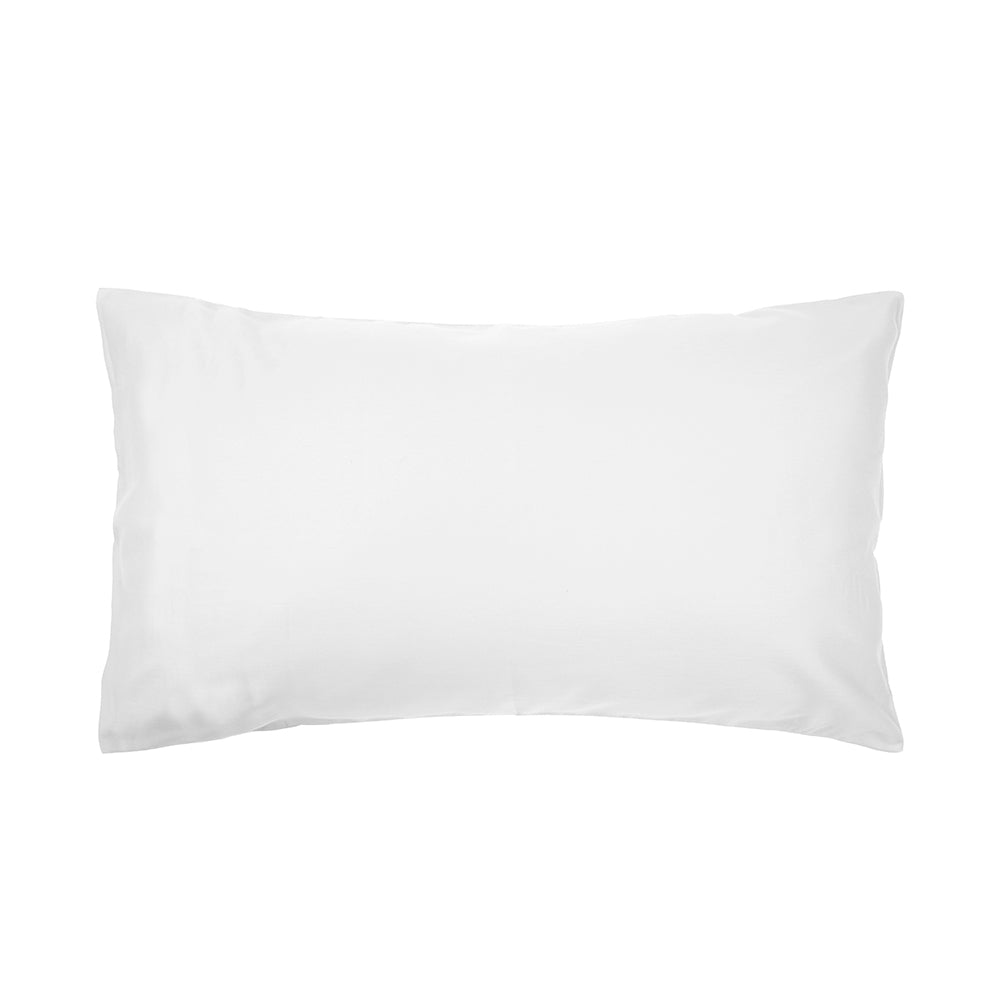 Luxurious white Chateau King pillowcase from Bambury, crafted from a soft cotton-polyester blend for ultimate comfort.