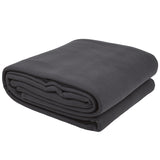 Single Villa Polar Fleece Blanket Charcoal- Bambury