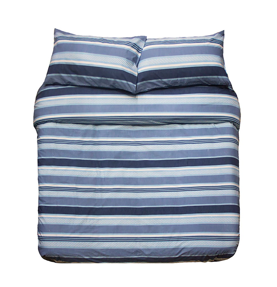 King Indiana Blue Quilt / Duvet Cover Set- Bambury