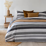 Single Indiana Grey Quilt / Duvet Cover Set- Bambury
