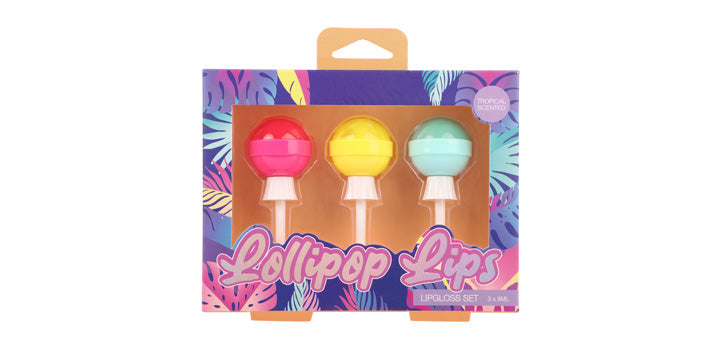 JUICY LIPS LOLLIPOP 3PK - Set of  3