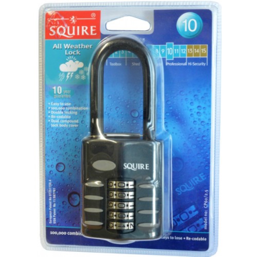 Durable black padlock with 60mm size, hardened steel shackle, and 100,000 recodable combinations for ultimate security.