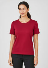 Marley Womens Short Sleeve Jersey Top - Cherry