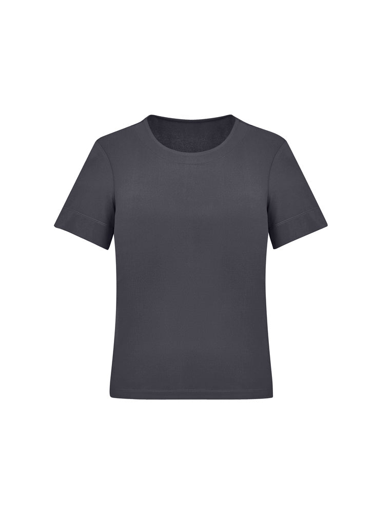 Marley Womens Short Sleeve Jersey Top - Charcoal