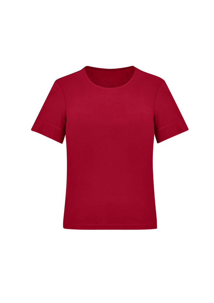 Marley Womens Short Sleeve Jersey Top - Cherry
