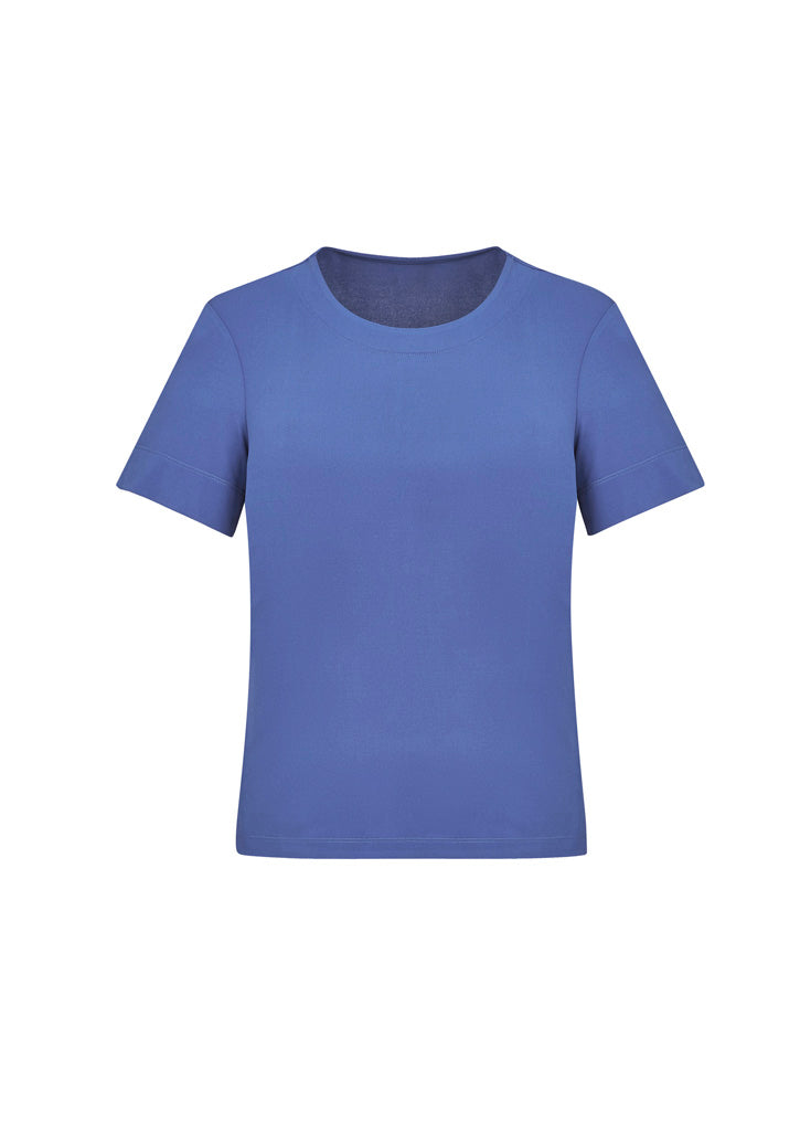 Marley Womens Short Sleeve Jersey Top - Mid Blue