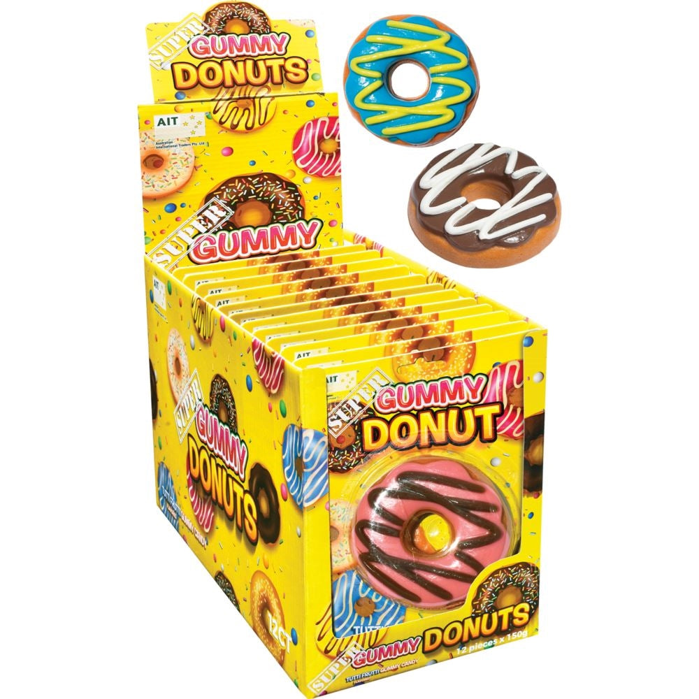 AIT Super Gummy Donuts 150g - Carton of 12