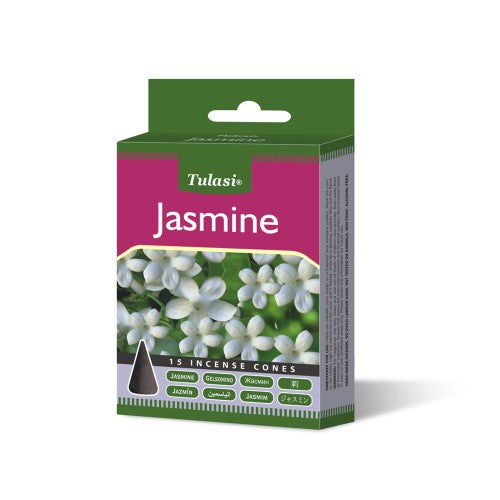 Incense - Tulasi Jasmine Cones (Set of 12)