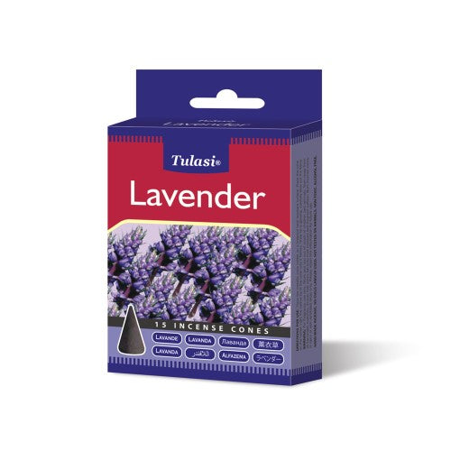 Incense - Tulasi Lavender Cones (Set of 12)