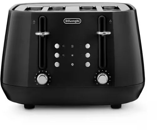 4 Slice Toaster - De'Longhi Eclettica CTY4003.BK (Bold Black)