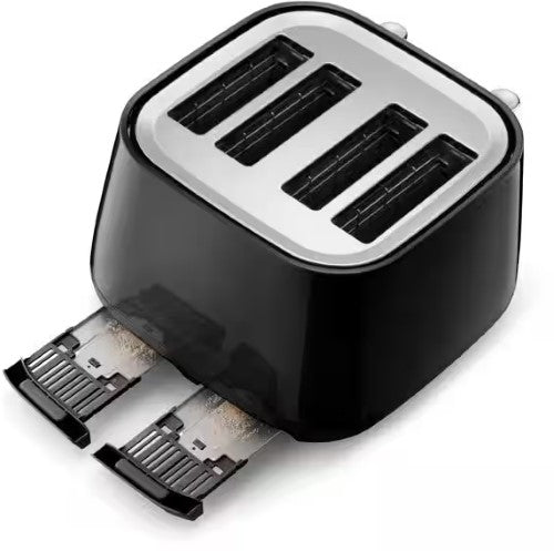 4 Slice Toaster - De'Longhi Eclettica CTY4003.BK (Bold Black)