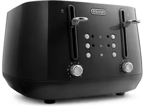 4 Slice Toaster - De'Longhi Eclettica CTY4003.BK (Bold Black)