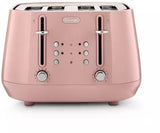 4 Slice Toaster - De'Longhi Eclettica CTY4003PK (Pink)