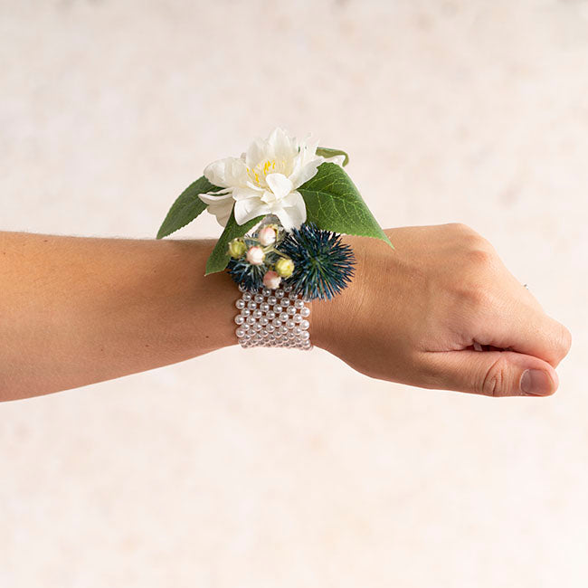 Corsage Bracelet Buckle Pack 10 Clear (3.8x3.2cmH)