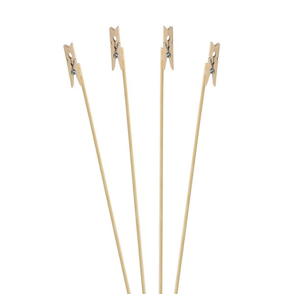 Wooden Peg Card Forks Large Size Pack 30 Natural