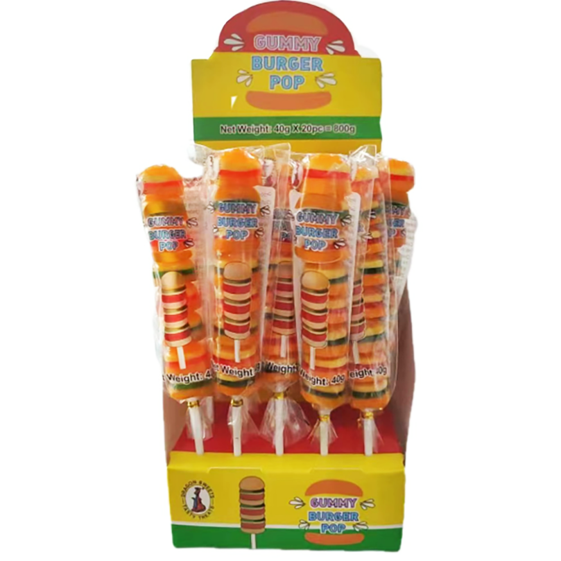 Dragon Gummy Burger Pop 40g - Pack of 20