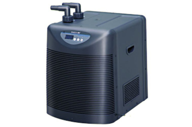 1HP Hailea aquatic water chiller designed for aquariums up to 1000L with a flow rate of 1500-4000L/hr.