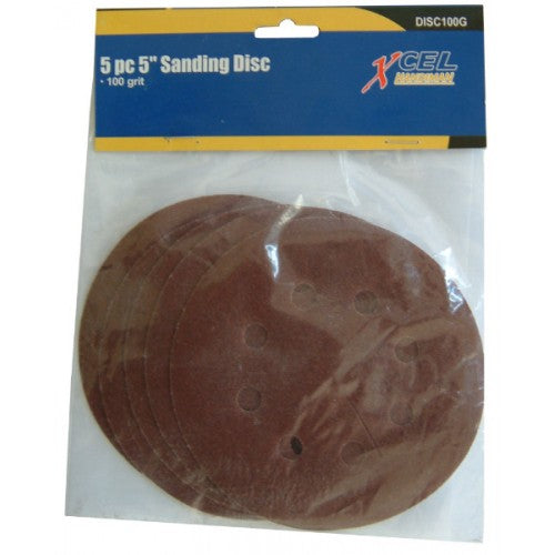 Sanding Disc 125mm with 8 holes, 100g grit, Velcro backing for efficient sanding and dust extraction.