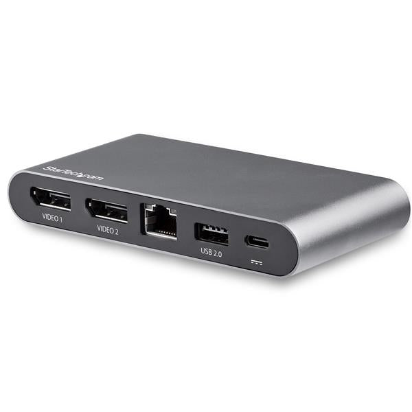 Dual DP Monitor USB-C Docking Station connecting Windows laptops to dual DisplayPort monitors for enhanced productivity and charging.