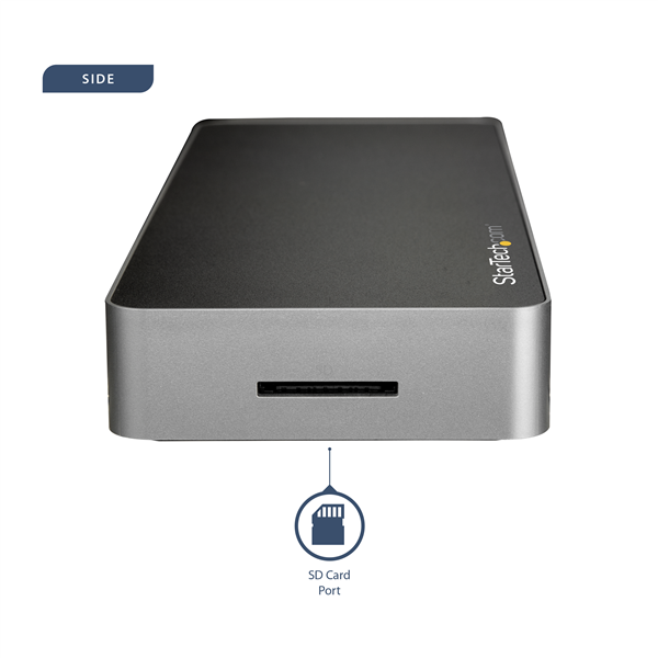 Dual Monitor USB C Dock - Windows/Mac - Dual 4K DP/HDMI - 60W Power Delivery, SD