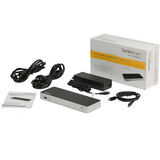 Dual Monitor USB C Dock - Windows/Mac - Dual 4K DP/HDMI - 60W Power Delivery, SD