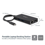 USB-C Multiport Adapter for Laptops - Power Delivery - 4K HDMI - GbE - USB 3.0
