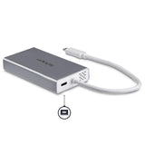 USB-C Multiport Adapter for Laptops - PD - 4K HDMI GbE - USB 3.0 - Silver/White