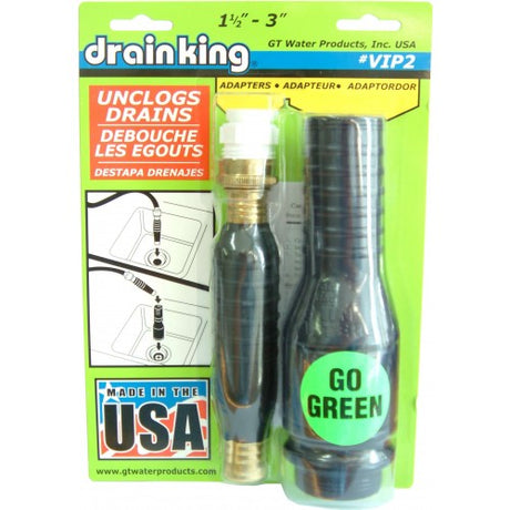 Powerful drain cleaner for 40-75mm pipes, using water pulse technology to clear clogs without chemicals.